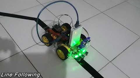 Iot Robot Rover with Arduino Uno and NodeMCU Line following RC Obstacle Avoiding