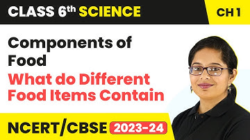What do Different Food Items Contain - Components of Food | Class 6 Science Chapter 1
