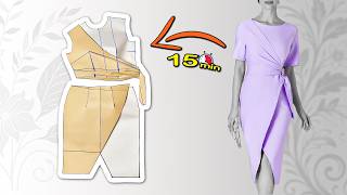 Draft This Elegant Evening Dress in just 15 Minutes | Pattern Making Tutorial