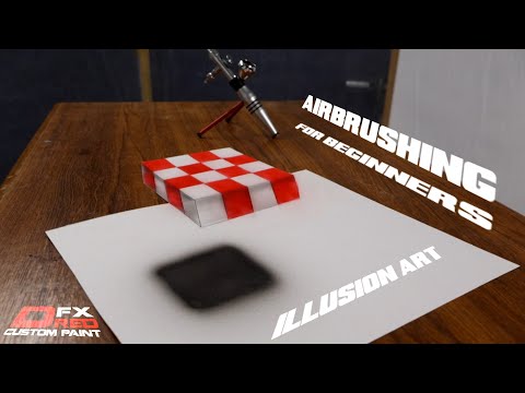 Airbrushing for beginners the floating cube