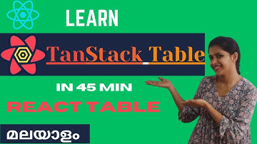 TanStack Table | React Table| MALAYALAM