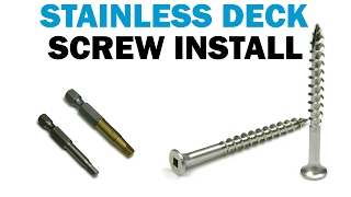 How to Install Stainless Steel Deck Screws | Fasteners 101