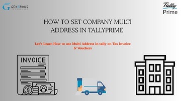 How to Use Multi Address in Tally Prime  Invoice | Voucher etc.