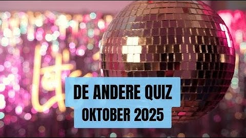 Teaser horecaquiz | Oktober 2025 | De Andere Quiz