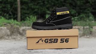 Sepatu Safety Boots Pria GSB-56 Original Barker - Hitam