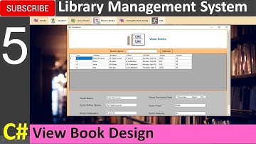 5. Library Management System in C# - View Books Design
