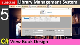 5. Library Management System in C#  View Books Design