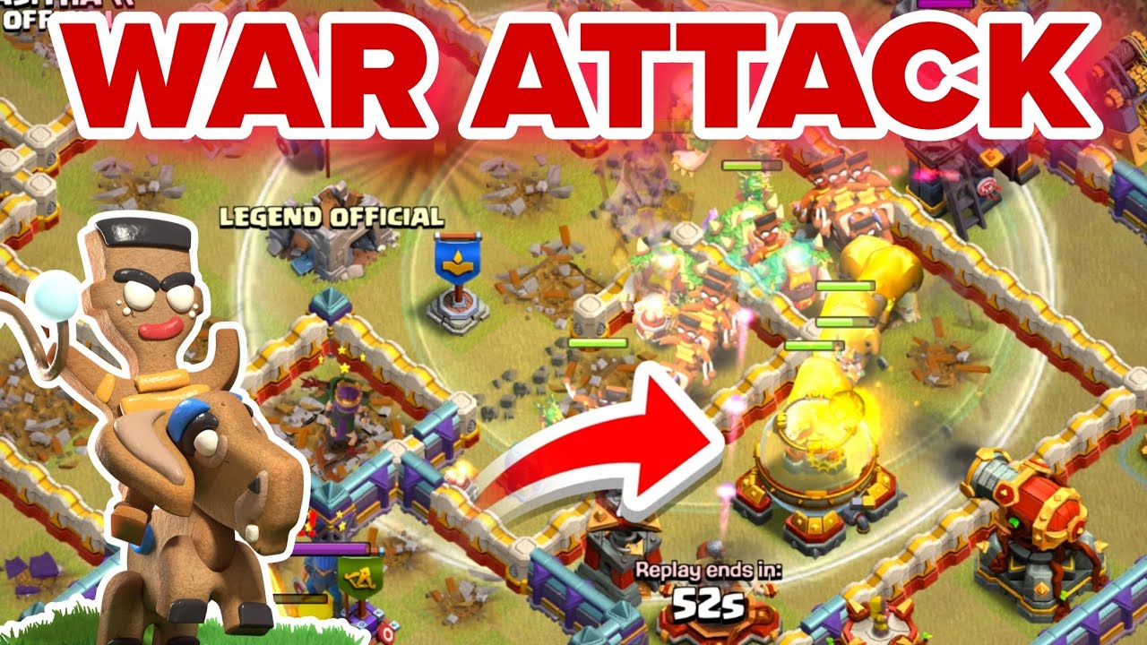 Permanent Troops Ram Rider 💪💪 ? | Th16 war Best war Attack