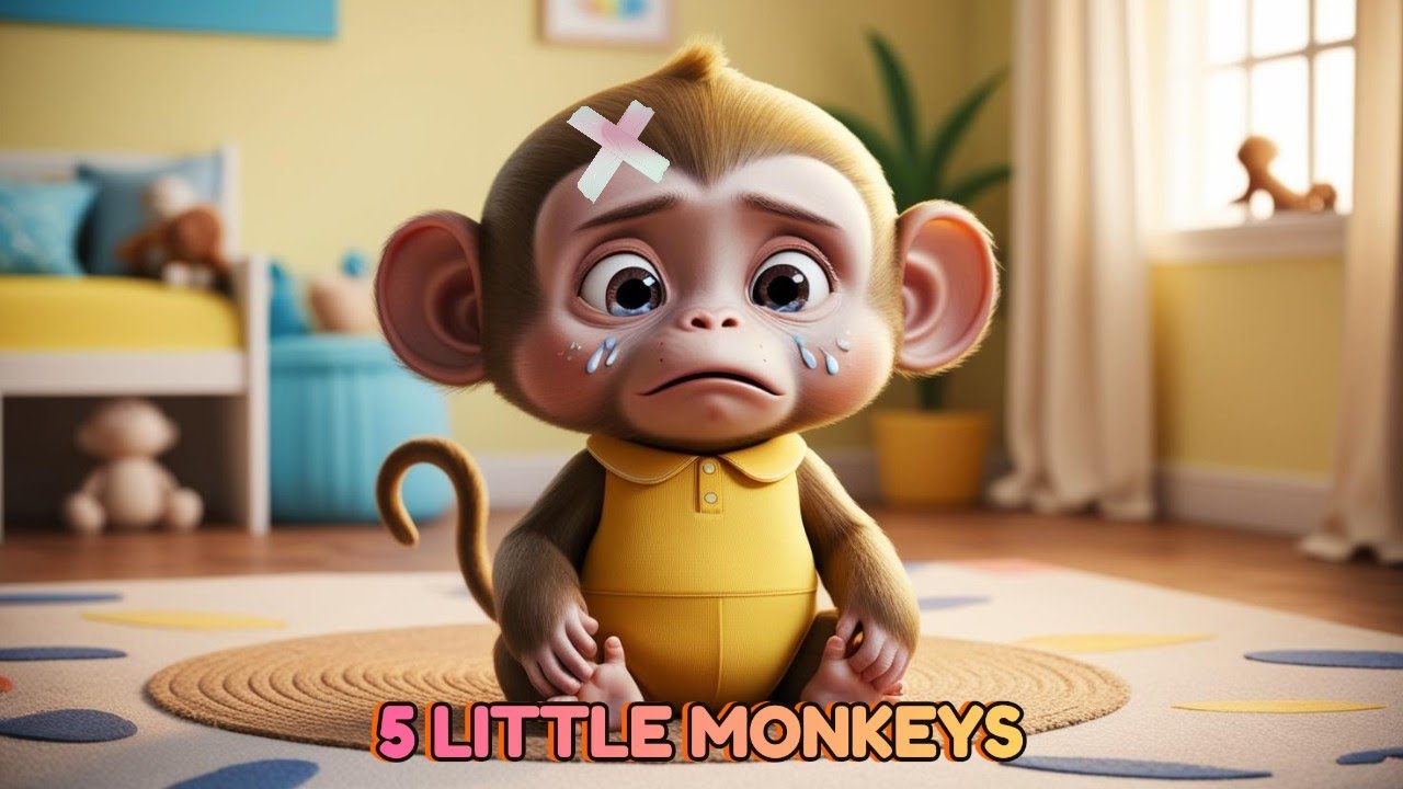 Five Little Monkeys Jumping on the Bed | Fun Nursery Rhyme for Kids ...