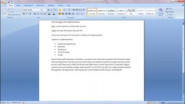 Phases in the implementation of SAP Project