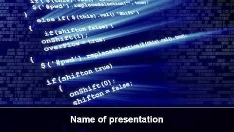 Programming Coding PowerPoint Template by PoweredTemplate.com