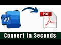 How do you Convert a Word Document to PDF (Easy Steps)