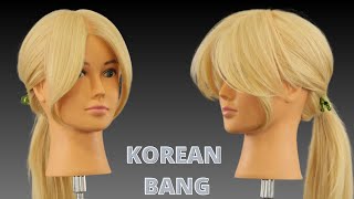 How to cut Korean bang, step by step tutorial for beginners.