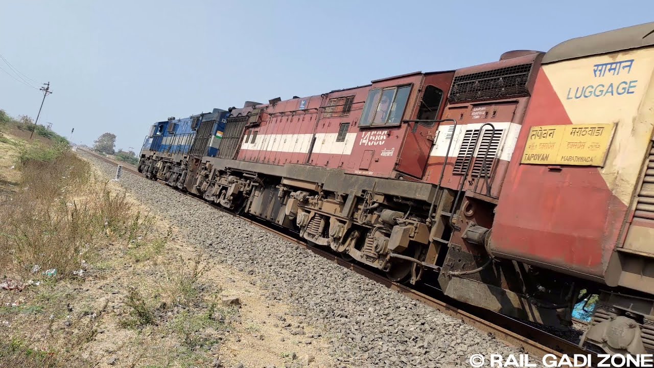 17618 Nanded - Mumbai CSMT Tapovan Express | Twin WDG3A Diesel Locomotive | Diesel Train Video
