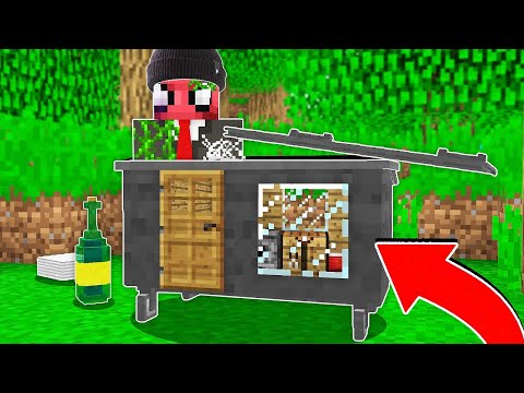 FERİTED VS GİZLİ ÇÖP EV ♻️🗑️ - Minecraft