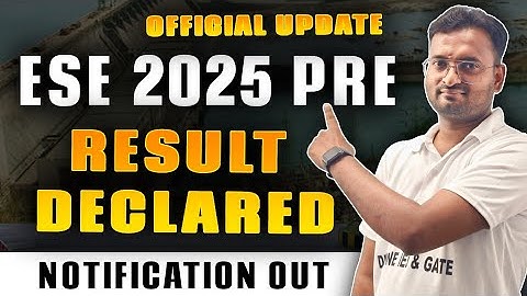 🚨 ESE 2025 PRELIMS RESULT OUT | Official Link 🔗 | Check Your Result Now! 💯🔥