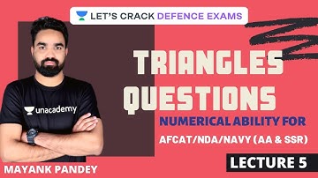 L5: Triangle Questions | Numerical Ability for Defence Exams | AFCAT 1 2020 Exam