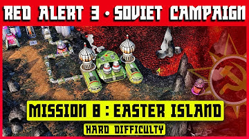 Red Alert 3 4K - Soviet Mission 8 - Easter Island - The Stone-Faced Witnesses - Hard