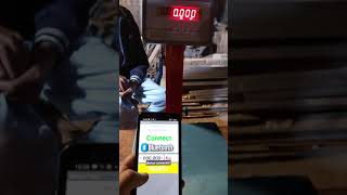 Bluetooth electronic weight scale.