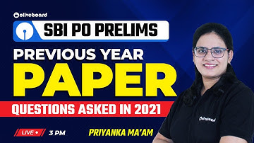 SBI PO Pre Maths Previous Year Question Paper 2022 | SBI PO Preparation | By Priyanka Ma