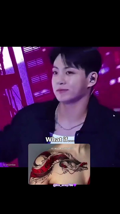Jungkook's~💜 New Tattoo🥹 he was looking more handsome😍 with this New look~☆ #btsjk #bts7 #btsarmy🫶