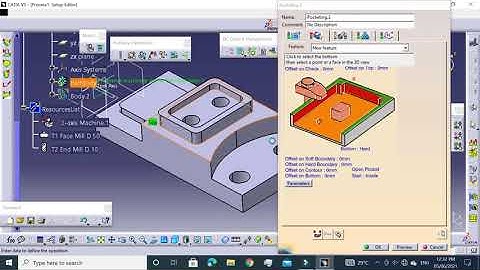 Catia Nc Programming Exercise - 41 #facing #pocketing #profilecontouring #drilling #catianc #ncprogr