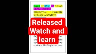 Day 4 BNSS / new crpc/ new criminal laws / crash course in 7 days