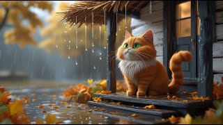 картинка: Дощик, дощик, кап-кап-кап 🌧 Осіння пісенька для дітей | Мультфільм з котиком Мурчиком
