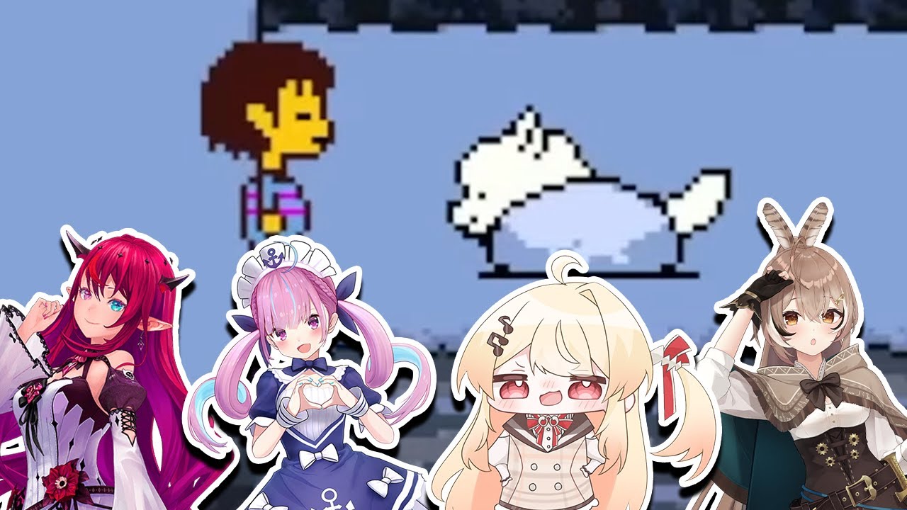 Hololive Girls Reactions To Greater Dog In Undertale [ Hololive EN / JP ]