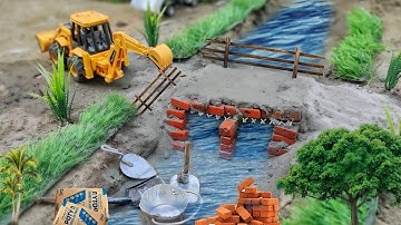 Diy Tractor Build a mini concrete Bridge using RC tractor science project/ Part 3