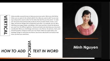 How to add vertical text in Word (text and table) #minhacademy #mswordtutorial
