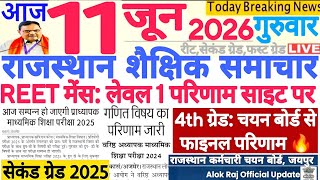 शैक्षिक समाचार राजस्थान Rajasthan Shaikshik Samachar 11 June 2026 | RPSC REET RSSB 