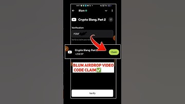 Crypto Slang. Part 2 Blum Video Code Crypto Slang Part 2 Blum Today Verification Keyword Today Code💯