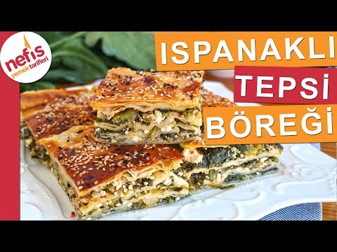 Kat Kat Ispanaklı Tepsi Böreği - çok beğenilen kolay börek tarifi. 