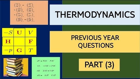 #Thermodynamics #Previous #Year #Questions #CSIR #NET#GATE (Part-3)