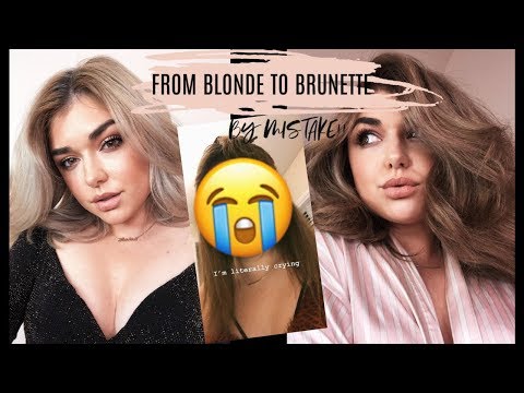 DIY: FROM BLONDE TO BRUNETTE AT HOME BY MISTAKE!!! MY HAIR TURNED GREEN!