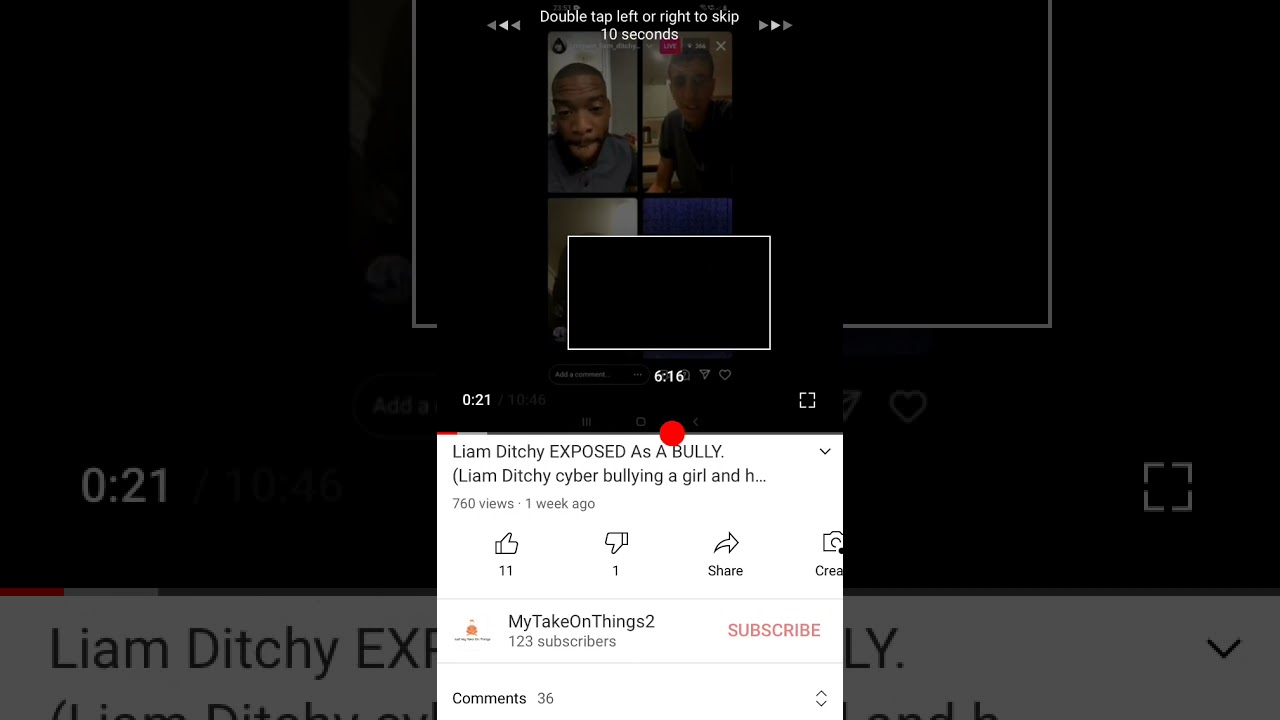 MR PAIN shuts down LIAM DITCHY after he try bully girl on his live. DITCHY REPLYS(in the comments)