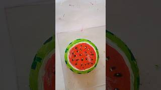 Turned an empty POND'S box into a watermelon|🍉✨ #reuse #diy #pondsbox #watermelonart #recycle #short