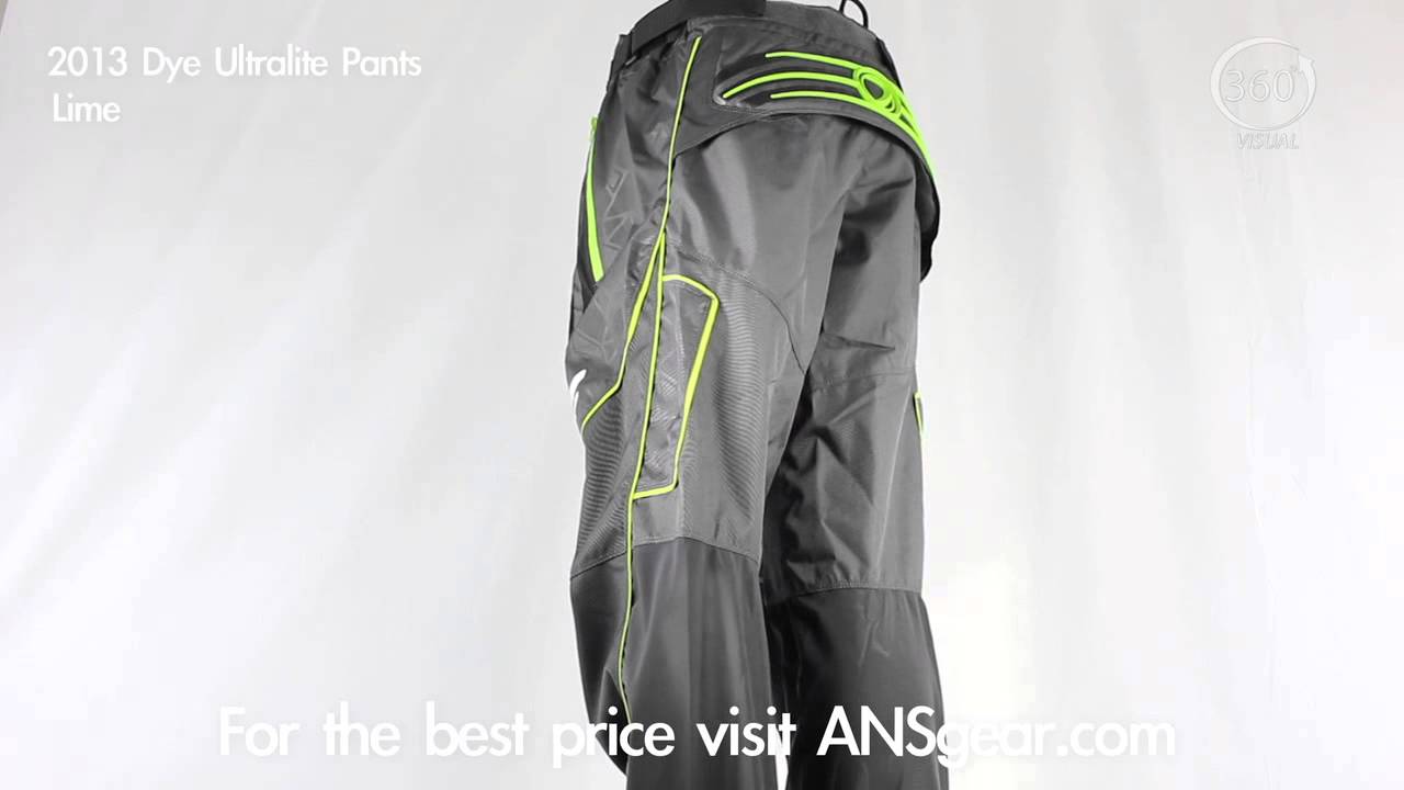 2013 Dye Ultralite Pants Lime Visual 360 YouTube