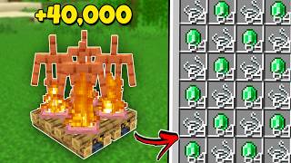 FARM de ESMERALDA e LINHA no Minecraft Bedrock 1.21/26+!