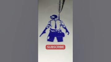 pubg logo drawing using CNC plotter #art #drawing #painting