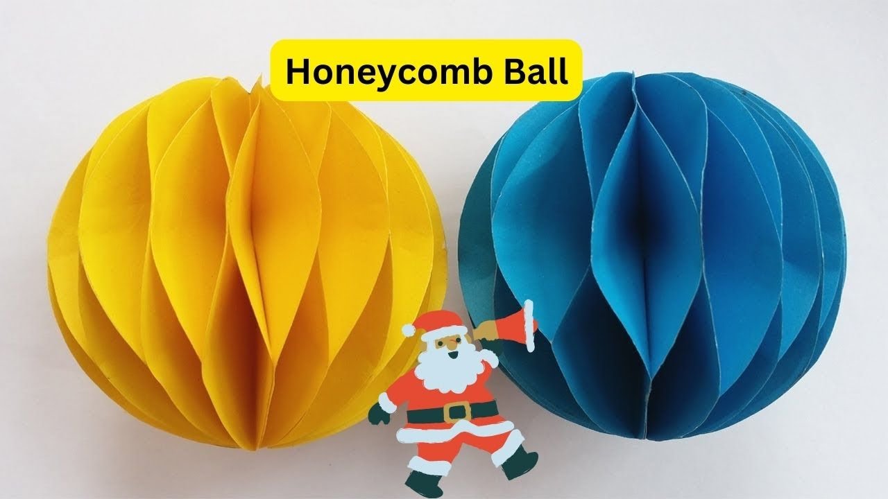 DIY Honeycomb Ball Ornament l Christmas Crafts l Christmas Crafts Ideas l Aima Art & Vlogs