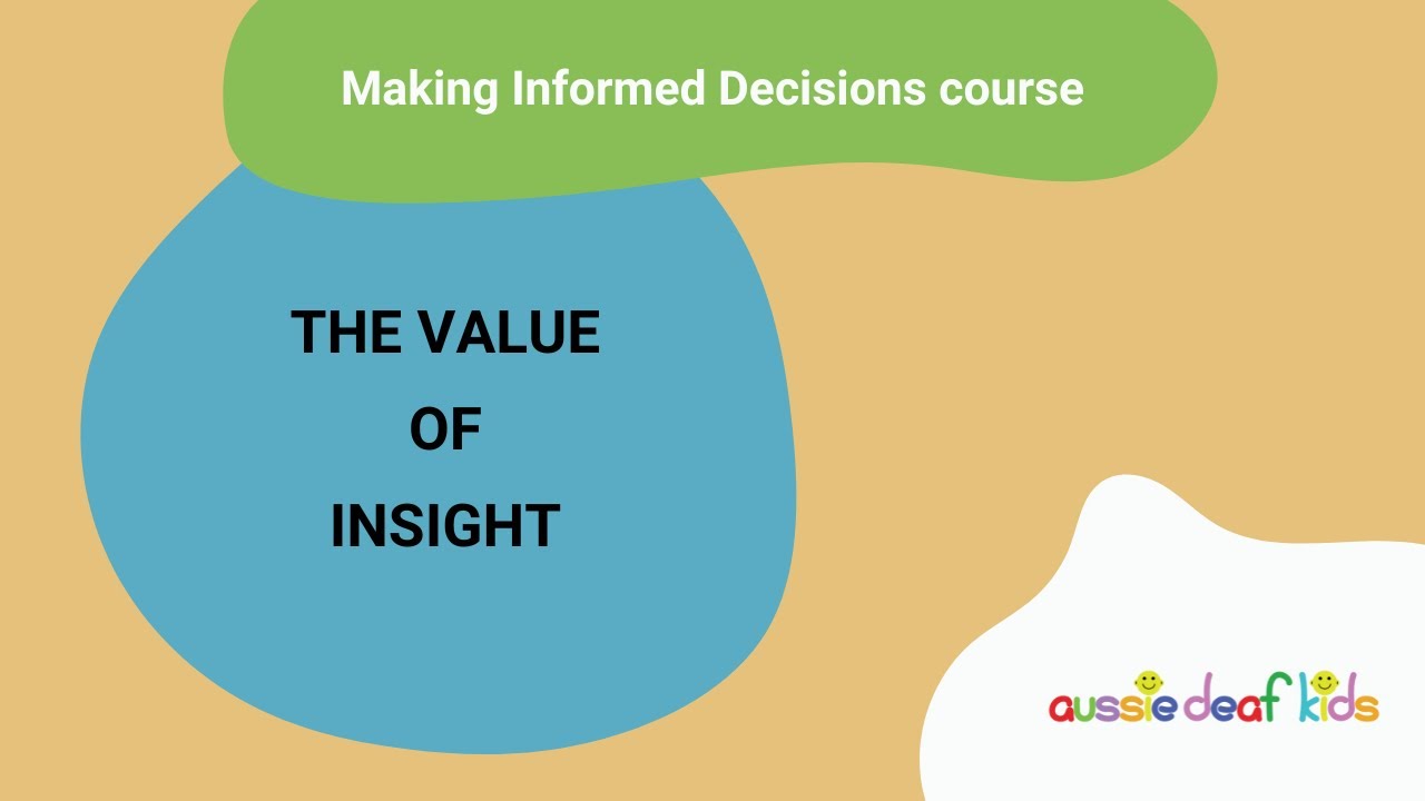 Insight Value The value of insight - YouTube