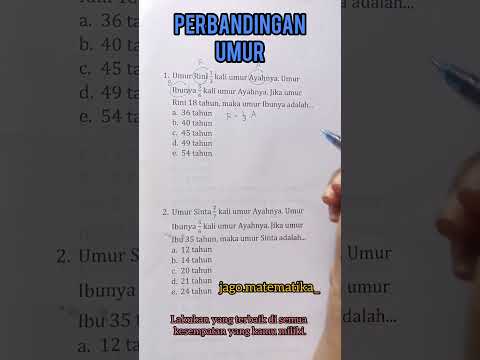 SOAL PERBANDINGAN UMUR