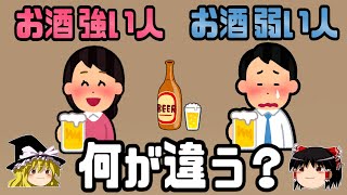 【ゆっくり解説】予想以上に大きいお酒が強い人と弱い人の違い - 生命科学・人間生物学