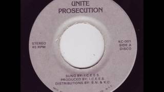 I.C.E.E.S. - Unite Prosecution + Dub - 7&quot; B.N. &amp; K.C. 1981 - KILLER US CONSCIOUS REGGAE