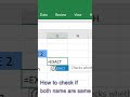 EXACT Formula in Excel | Compare Text Columns &amp; Find Matching Names #microsoftoffice