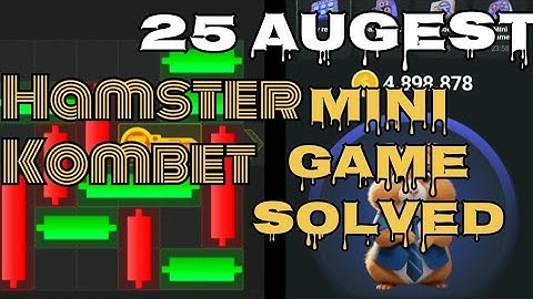 Key 37! 25 August How to Solve Mini Game PUZZLE in Hamster Kombat (100% SOLVED!) #hamsterkombat