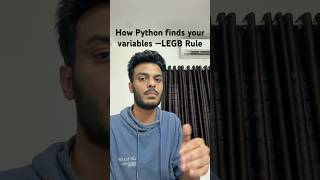 How python finds your variables — LEGB Rule #python #pythonprogramming -video2 #learnpython