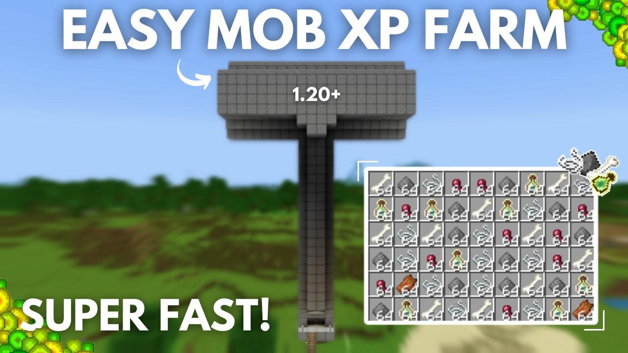 EASIEST Mob + XP farm for Minecraft Bedrock (Xbox, PS4, PS5, Nintendo ...